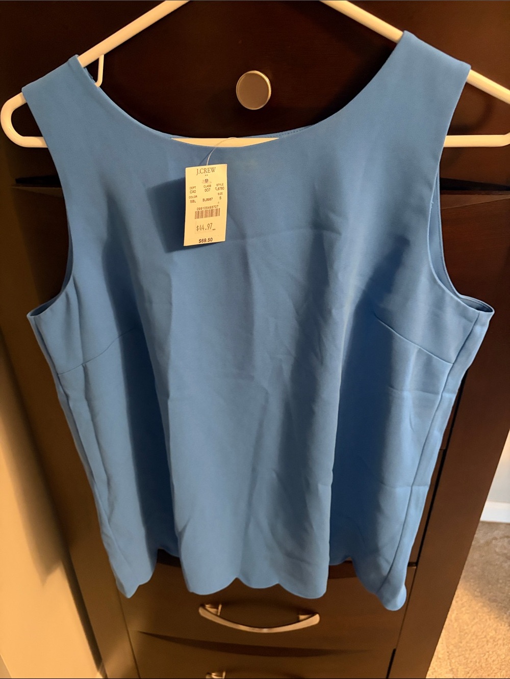 J. Crew Light Blue Sleeveless Shell Top